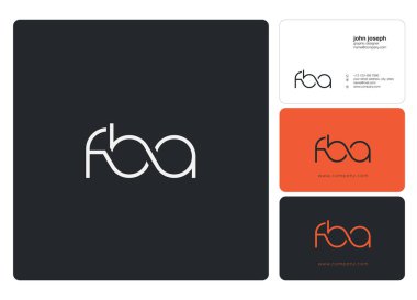 Harf logo Fba şablon iş afiş için