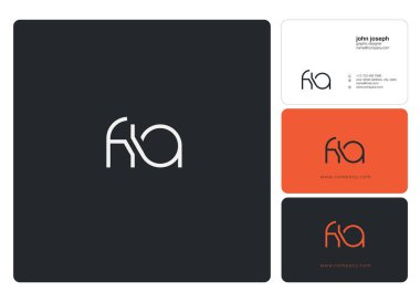 Harf logo FIA şablon iş afiş için