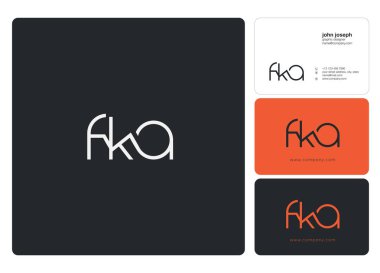 Harf logo Fka şablon iş afiş için