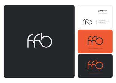Harf logo Ffb şablon iş afiş için