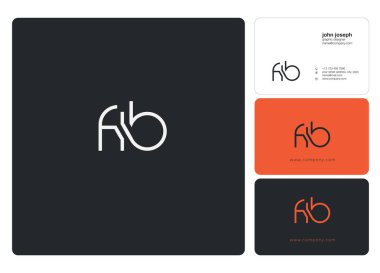 Harf logo FIB şablon iş afiş için