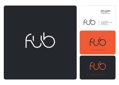 Harf logo Fub şablon iş afiş için