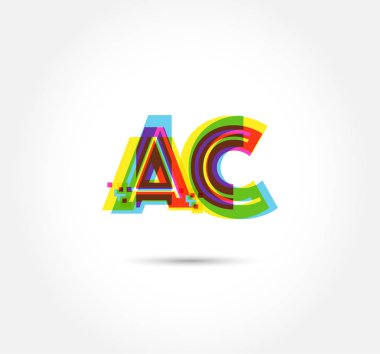 Harf logo Ac şablon iş afiş için