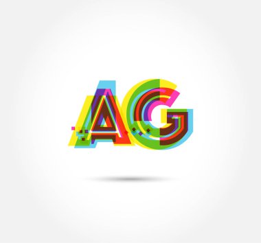 Harf logo Ag şablon iş afiş için