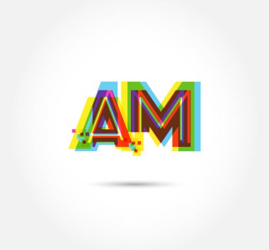 Harf logo Am şablon iş afiş için