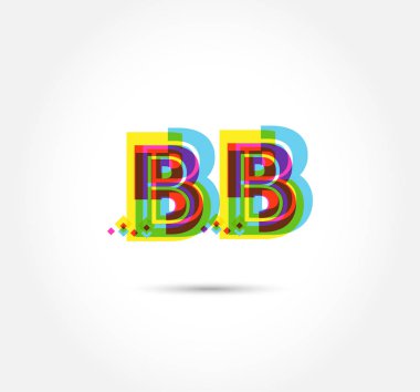 Harf logo Bb şablon iş afiş için