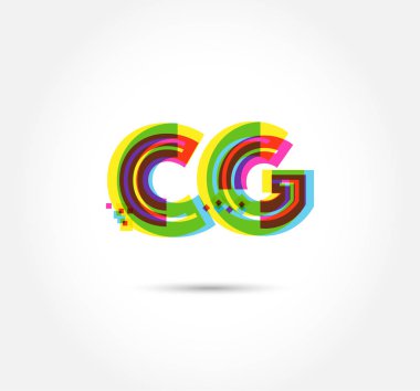 Harf logo Cg şablon iş afiş için