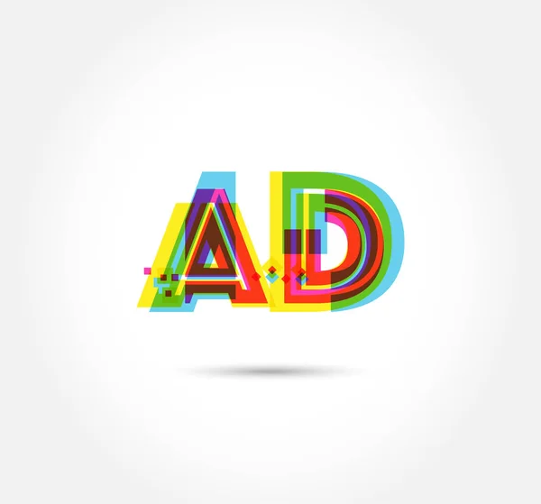 Harf Logo Reklam Şablonunun Afiş Için — Stok Vektör
