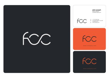 Harf logo Fcc şablon iş afiş için