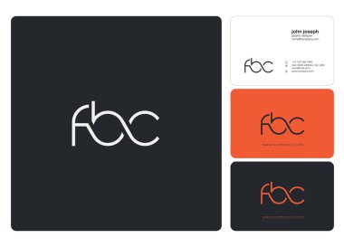 Harf logo Fbc şablon iş afiş için