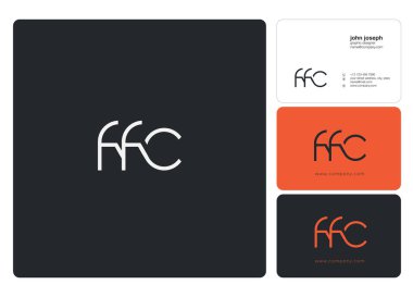 Harf logo Ffc şablon iş afiş için