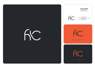 Harf logo Fic şablon iş afiş için