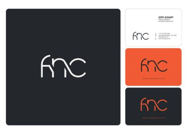 Harf logo Fnc şablon iş afiş için