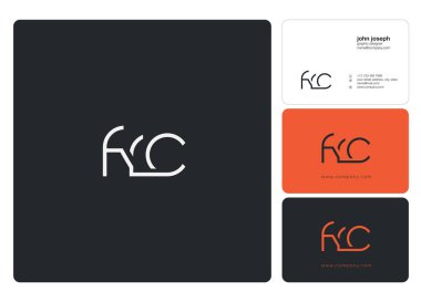 Harf logo Frc şablon iş afiş için