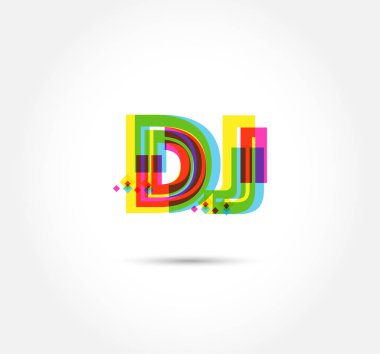 Harf logo Dj şablon iş afiş için