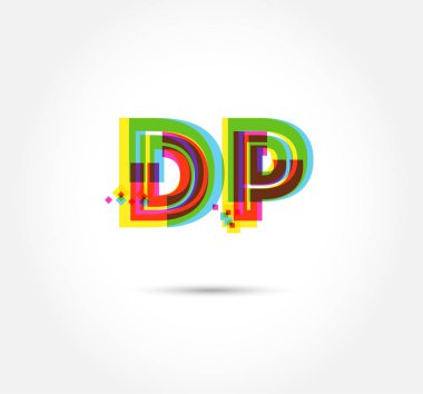 Harf logo Dp şablon iş afiş için