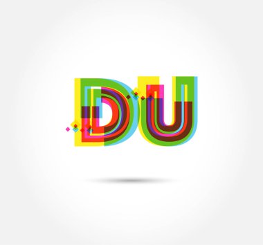 Harf logo Du şablon iş afiş için