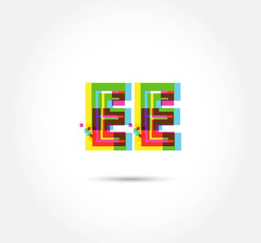 Harf logo Ee şablon iş afiş için