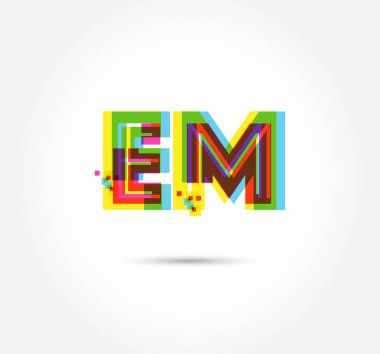 Harf logo Em şablon iş afiş için