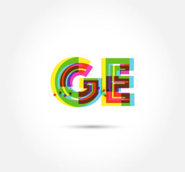 Harf logo Ge şablon iş afiş için