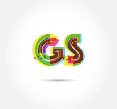 Harf logo Gs şablon iş afiş için