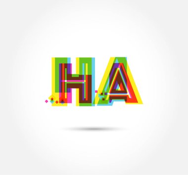 Harf logo Ha şablon iş afiş için