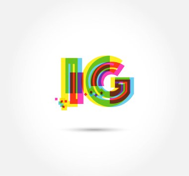 Harf logo IG şablon iş afiş için