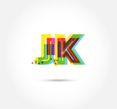 Harf logo Jk şablon iş afiş için