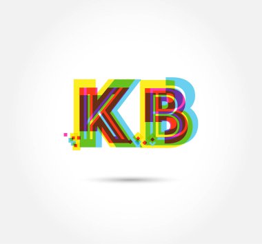 Harf logo BB şablonu iş afiş için