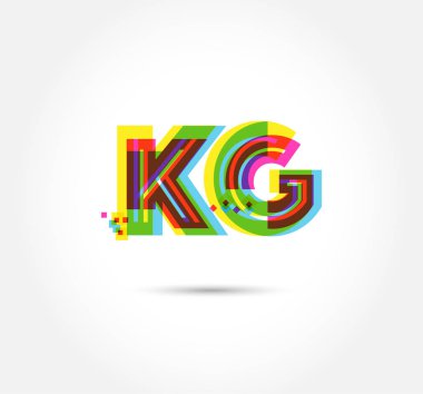 Harf logo Kg şablon iş afiş için