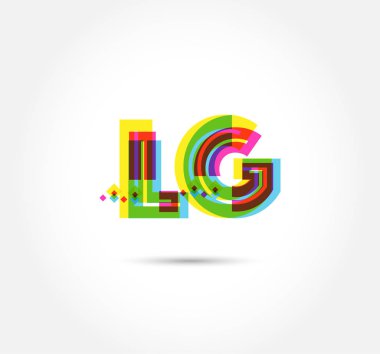 Harf logo Lg şablon iş afiş için