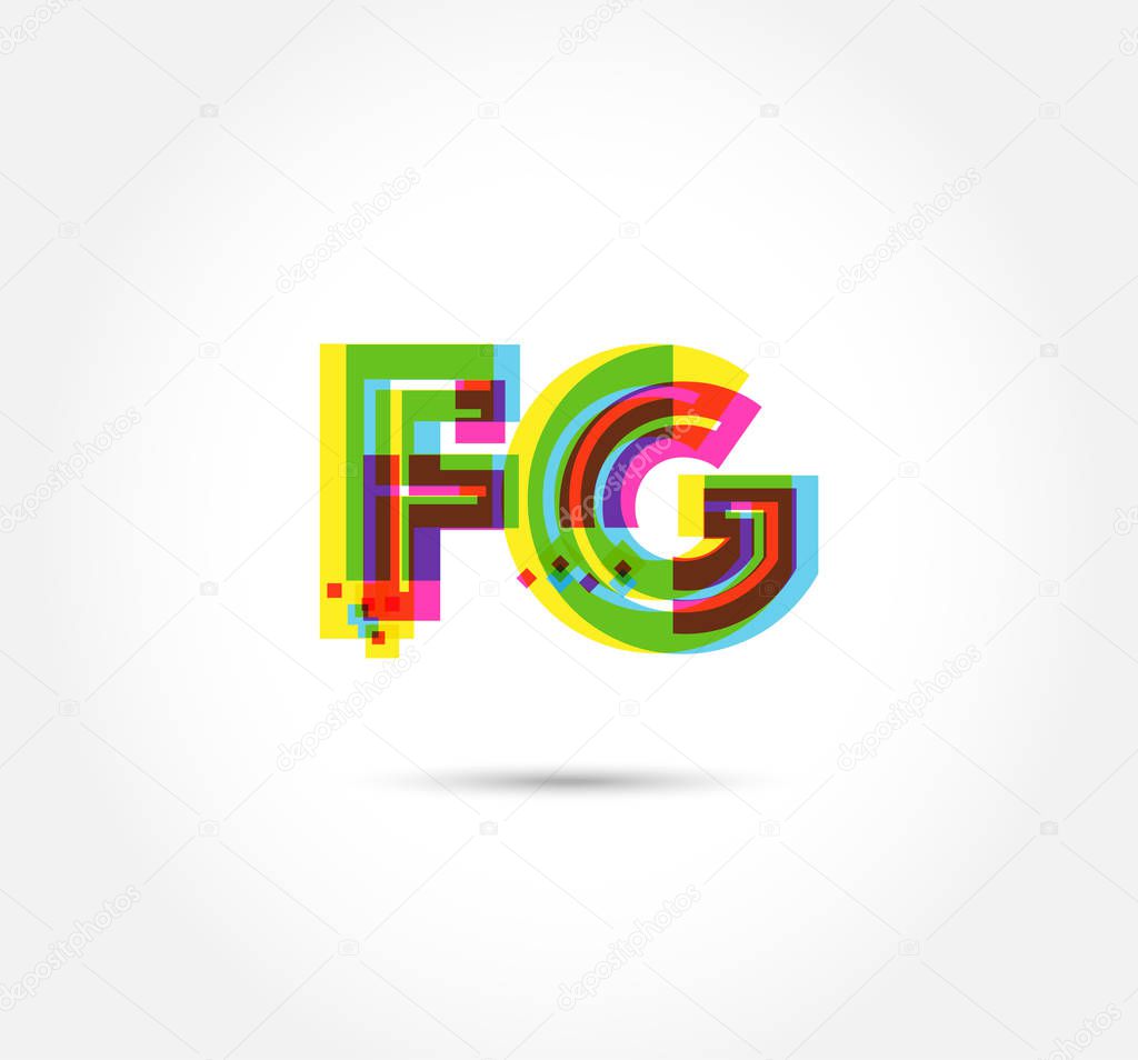 Letters logo Fg template for business banner