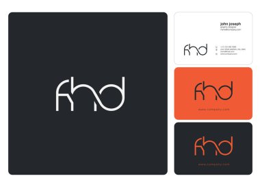 Harf logo Fhd şablon iş afiş için