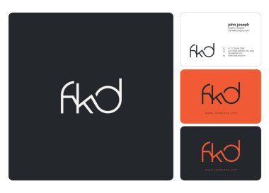 Harf logo Fkd şablon iş afiş için