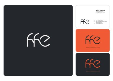 Harf logo Ffe şablon iş afiş için