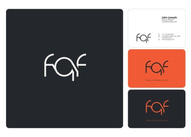 Harf logo Faf şablon iş afiş için