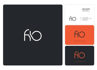 Harf logo Fio şablon iş afiş için