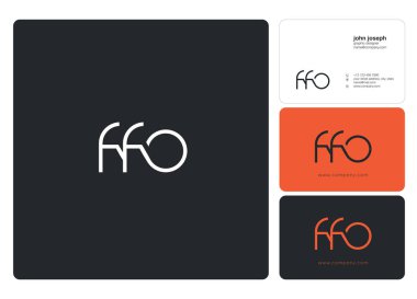 Harf logo Ffo şablon iş afiş için