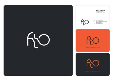 Harf logo Fto şablon iş afiş için