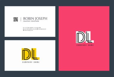 Harf logo Dl şablon iş afiş için