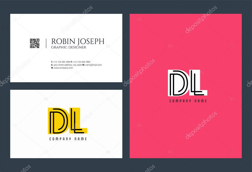 Letters logo Dl template for business banner