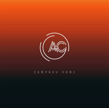 Harf logo Ao şablon iş afiş için