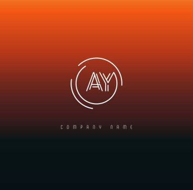 Harf logo Ay şablon iş afiş için