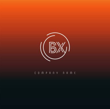 Harf logo Bx şablon iş afiş için