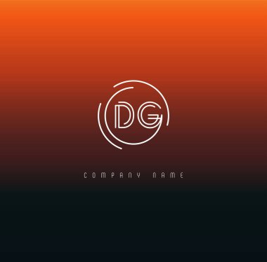 Harf logo Dg şablon iş afiş için