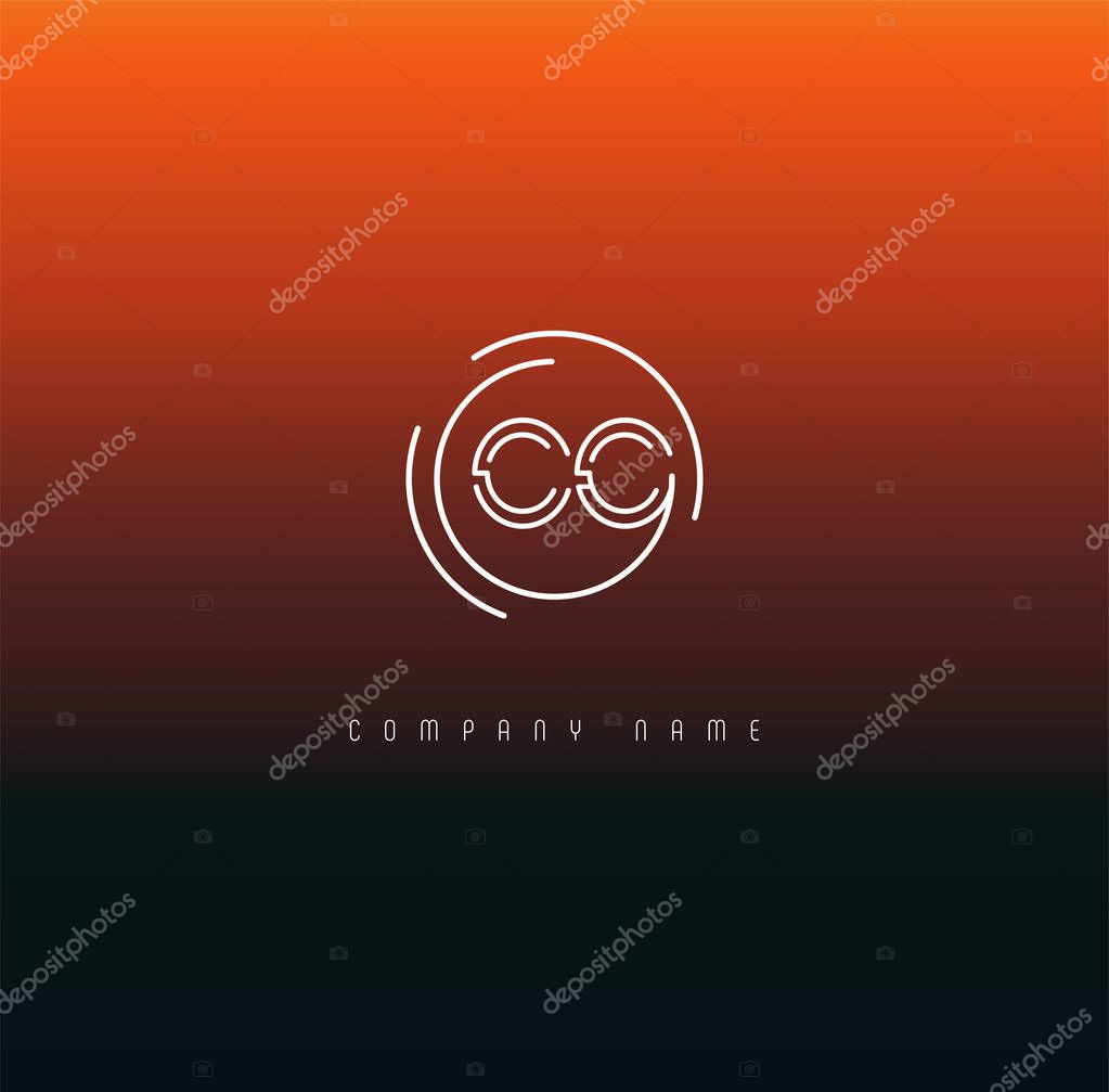 Letters logo Cc template for business banner
