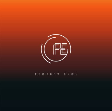 Harf logo Fe şablon iş afiş için