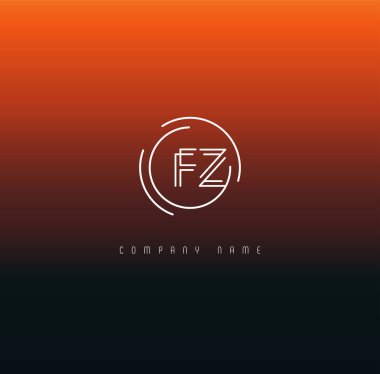 Harf logo Fz şablon iş afiş için