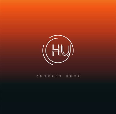 Harf logo Hu şablon iş afiş için