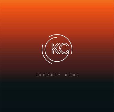 Harf logo Kc şablonuna iş afiş için